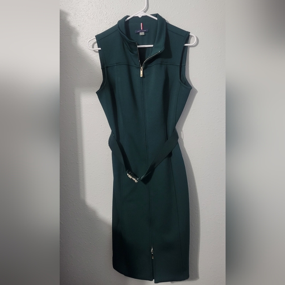 Tommy HilfigerScuba Front Zip Sheath Dress - Picture 1 of 3